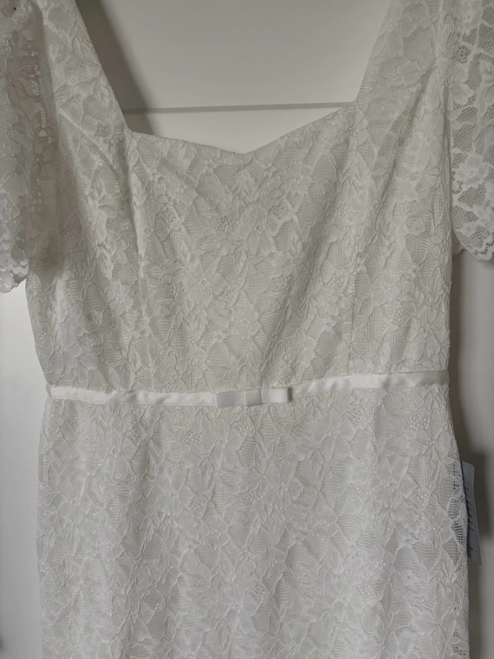 NWT: NSR White Lace Midi Dress with Square Neck - Picture 5 of 9